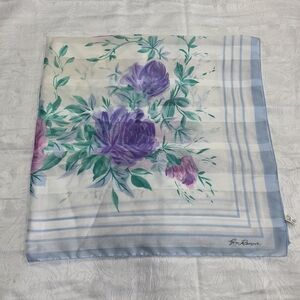 Vintage Gin Renoir Italy Floral Scarf - Blue/Pink - AS IS